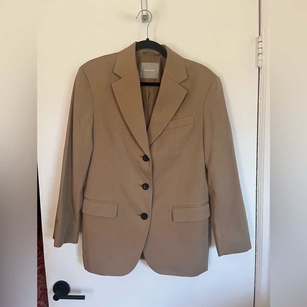 Everlane Tan 80s oversized blazer